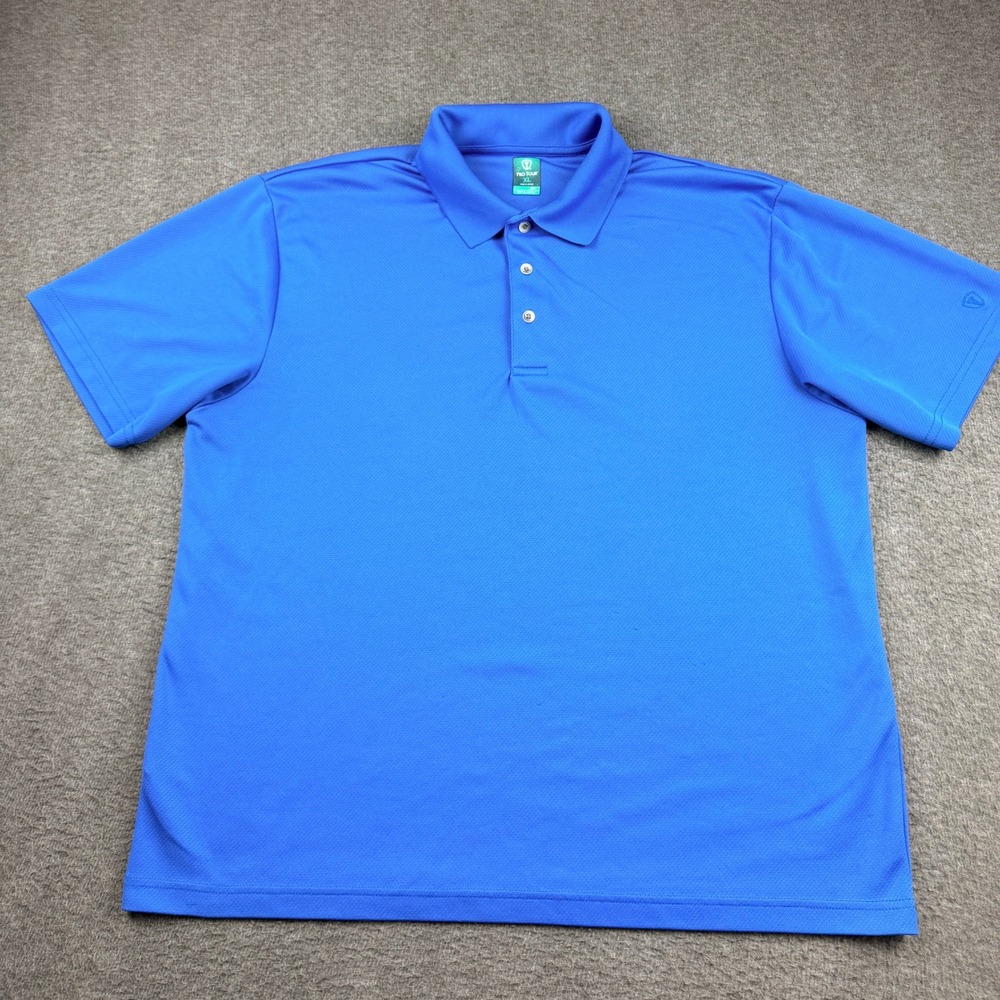 Pro Tour Airplay Men's XL Blue Short Sleeve‎ Golf Polo Shirt Moisture Wicking